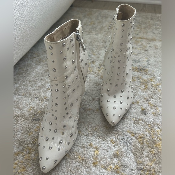 Sam Edelman Shoes - Sam Edelman white studded booties